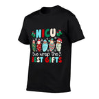 NICU Christmas NICU Nurse Xmas Neonatal Intensive Care Unit  Slim-fit Cut T-Shirt