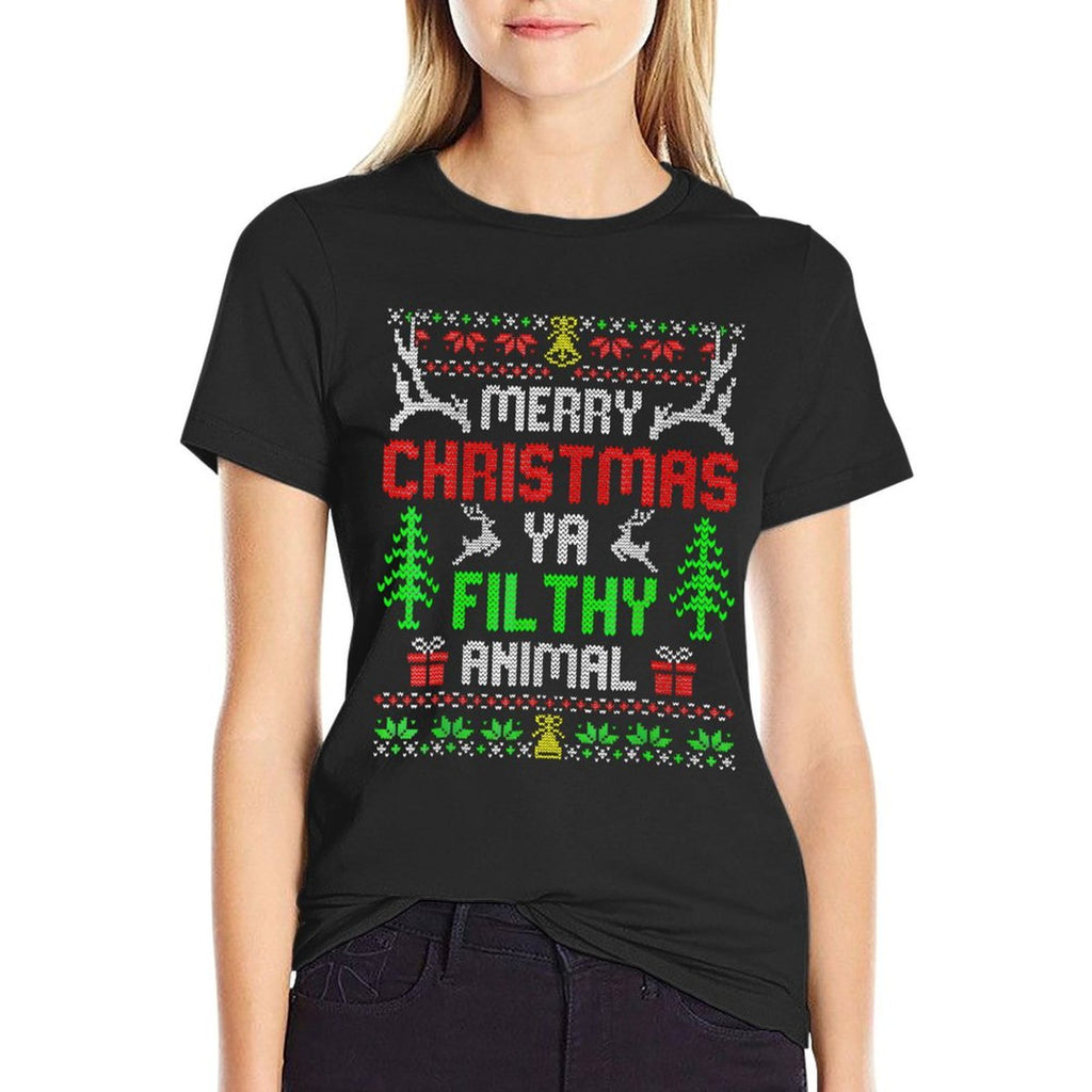 Merry Christmas Animal Filthy Ya Xmas Family Pajama  Vintage-inspired T-Shirt