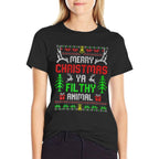 Merry Christmas Animal Filthy Ya Xmas Family Pajama  Vintage-inspired T-Shirt