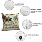 THE BAYEUX TAPESTRY ,BATTLE OF HASTINGS ,NORMAN KNIGHTS HORSEBACK Soft Home Decor Throw Pillow