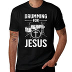 Funny Drumming Art For Men Women Drumline Drum Set Drummer  Relaxed-fit T-Shirt