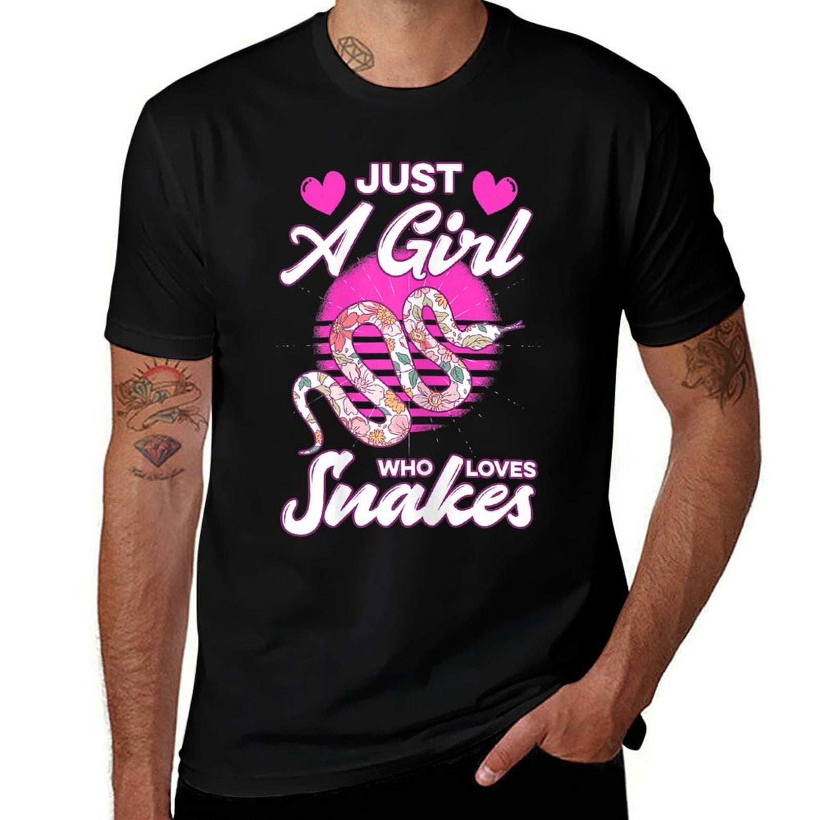 Just A Girl Who Loves Snakes  Trendy Pattern T-Shirt