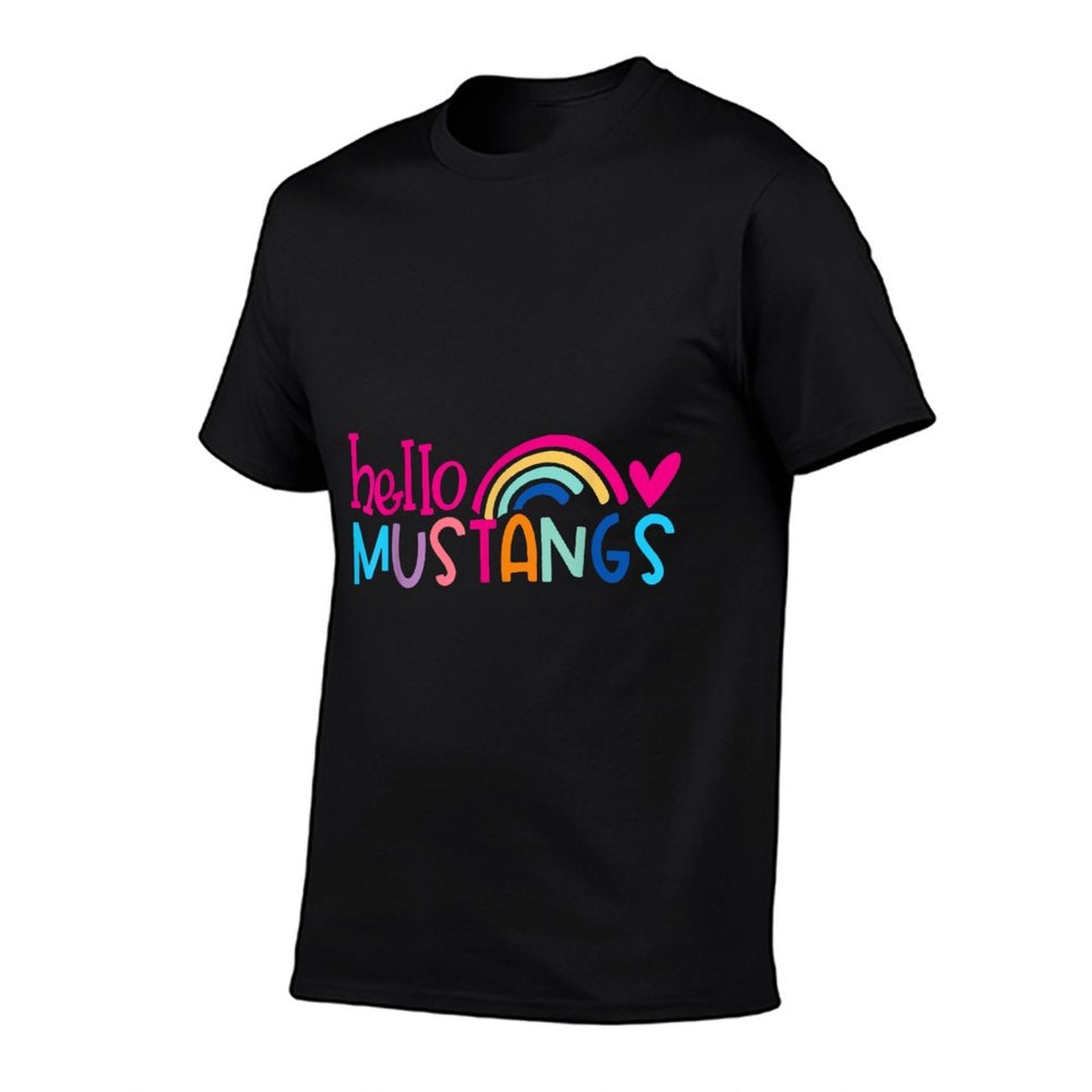Mustangs School Sports Fan Team Spirit Mascot Gift  Oversized Silhouette T-Shirt