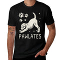 Pawlates Dog Stretching Workout Fitness Pilates Cute Puppy  Stretchy T-Shirt