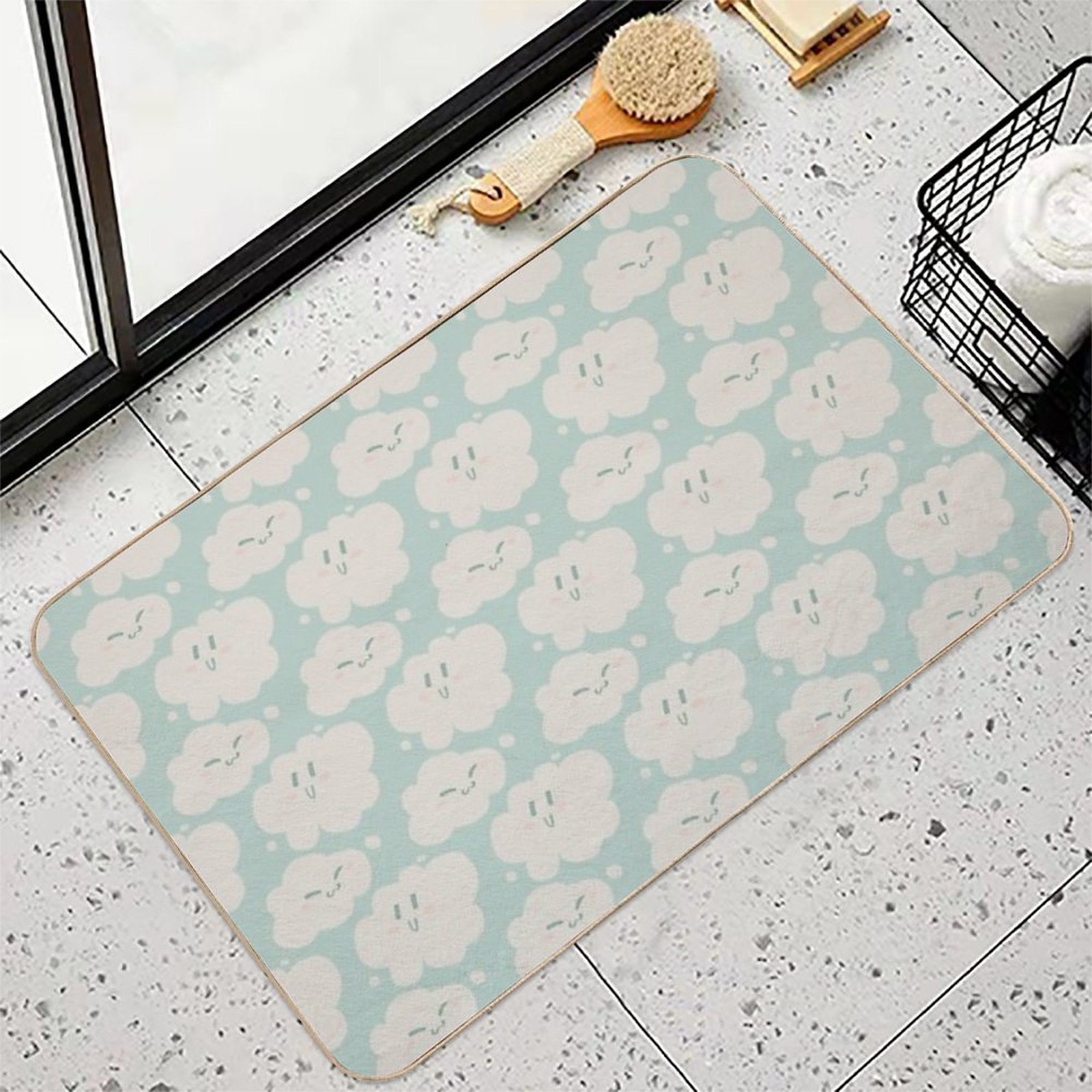 Happy Clouds  Stain-Proof Bath Mat