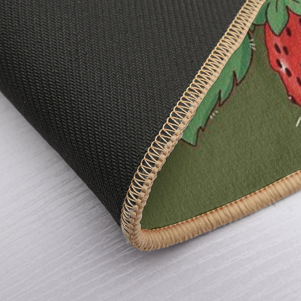 Strawberry Frog in Green  Long-Lasting Bath Mat