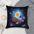 Solar System Soft Hidden Zipper Throw Pillow