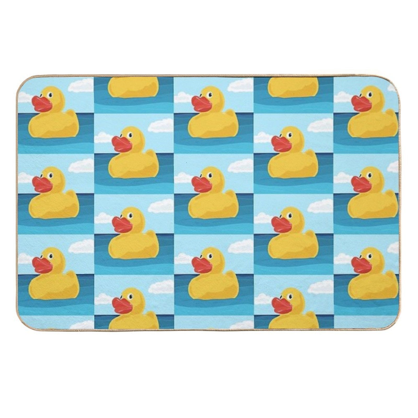 Yellow Rubber Duck  Easy Maintenance Bath Mat