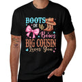 Boots Or Bows Gender Reveal Decorations Big Cousin Loves You  Stretchy T-Shirt