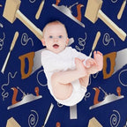 Carpenter's Toolkit Illustrated Pattern  Woodworking Tools Versatility Throw Blanket