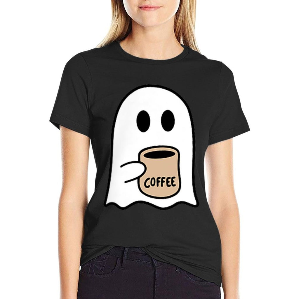 Ghost Drinking Coffee Funny Halloween Costume Coffee Lover  Vintage-inspired T-Shirt