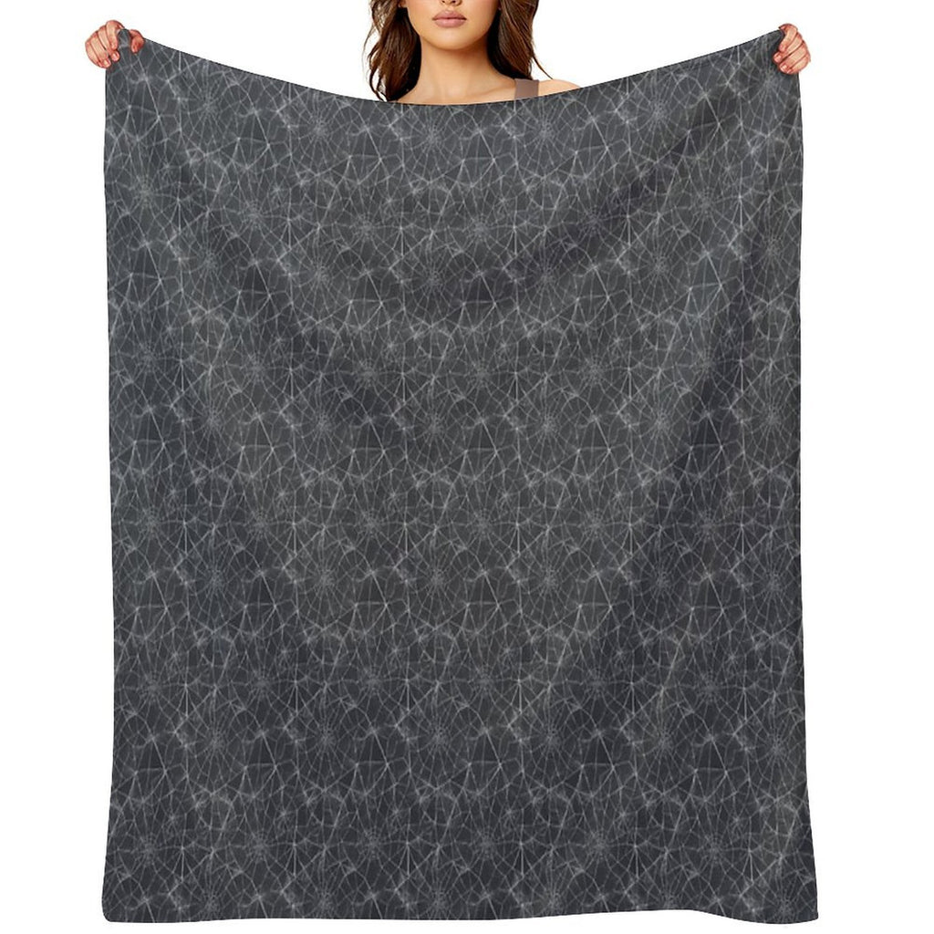Halloween Spider Web Pattern Anti-pilling Throw Blanket