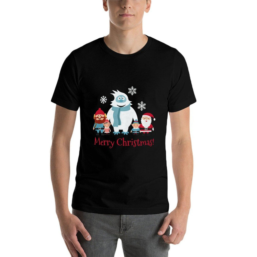 Merry Christmas T-shirt Cornelius Abominable Snowman Snowfla  Ribbed Collar T-Shirt