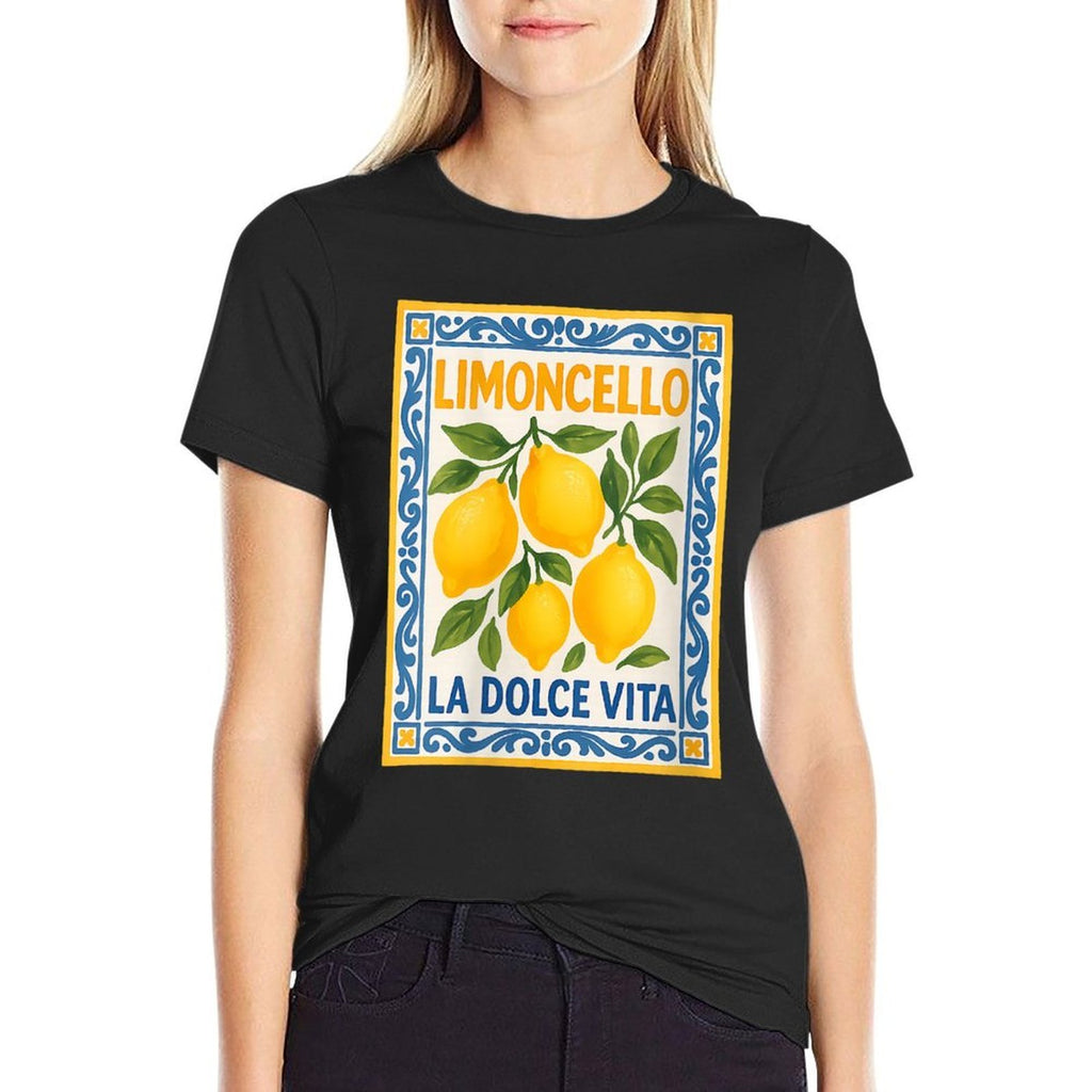 Womens Limoncello La Dolce Vita Vintage Italian Lemons  Vintage-inspired T-Shirt