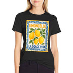 Womens Limoncello La Dolce Vita Vintage Italian Lemons  Vintage-inspired T-Shirt