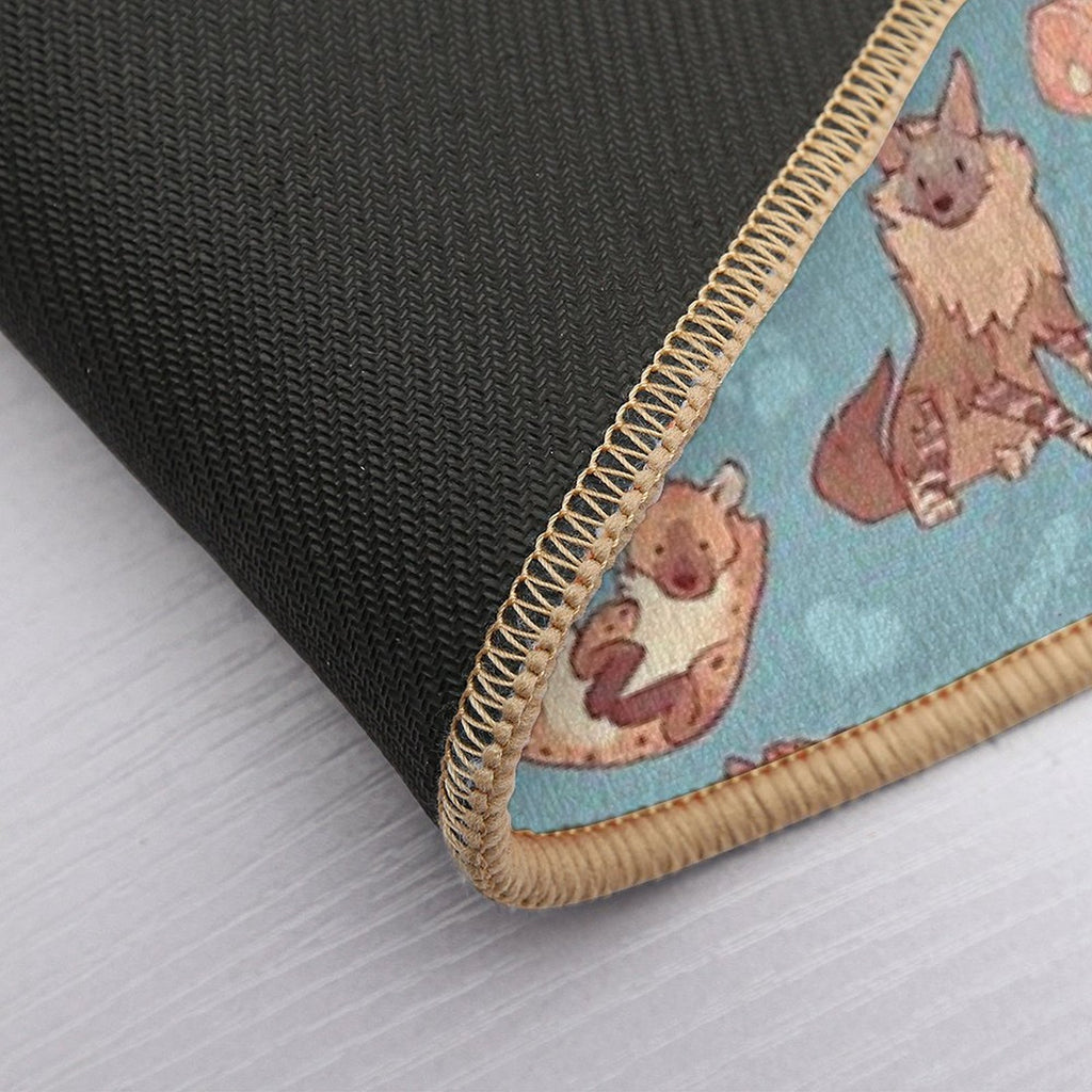 Hyenas in Cerulean  Eco-Friendly Bath Mat