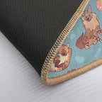 Hyenas in Cerulean  Eco-Friendly Bath Mat