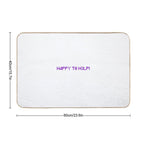 Happy to Help Helper_Pop Text  Slip-Resistant Bath Mat