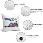 Austin Powers, Shall We Shag Now, Or Shall We Shag Later Soft Short Plush Fabric Throw Pillow