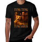 Tung Tung Tung Sahur Men Women Kids  Heathered Texture T-Shirt