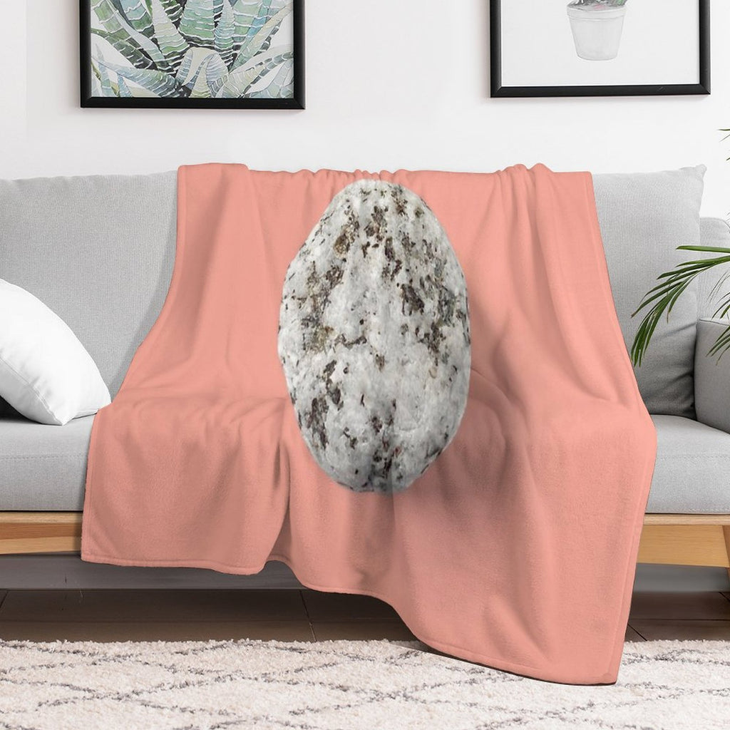 Minimalist Japandi Stone All-season Throw Blanket