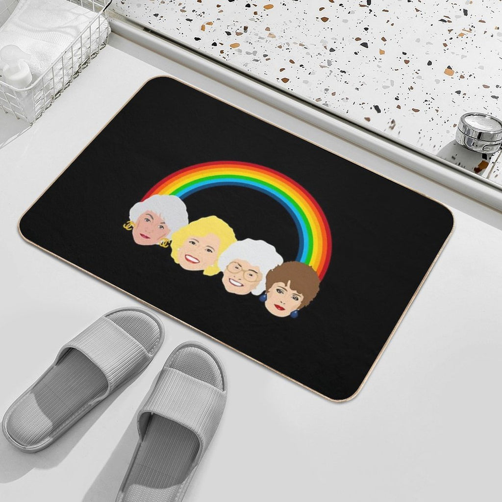 The Golden Girls LGBT Pride Rainbow  Rapid-Drying Bath Mat