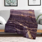 Race Rocks Lighthouse Beautiful Dramatic Sunset Scenery Vancouver Island Art Print All-season Throw Blanket