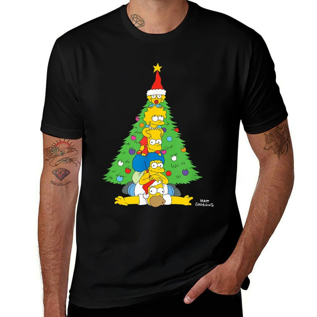 The Simpsons Holiday Family Christmas Tree Stack  Breathable T-Shirt
