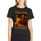 Tung Tung Tung Sahur Men Women Kids  Heathered Texture T-Shirt