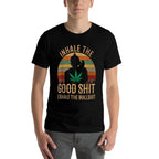 Inhale Good Shit Exhales Bullshit Weed Retro Cannabis Funny  Eco-friendly Material T-Shirt