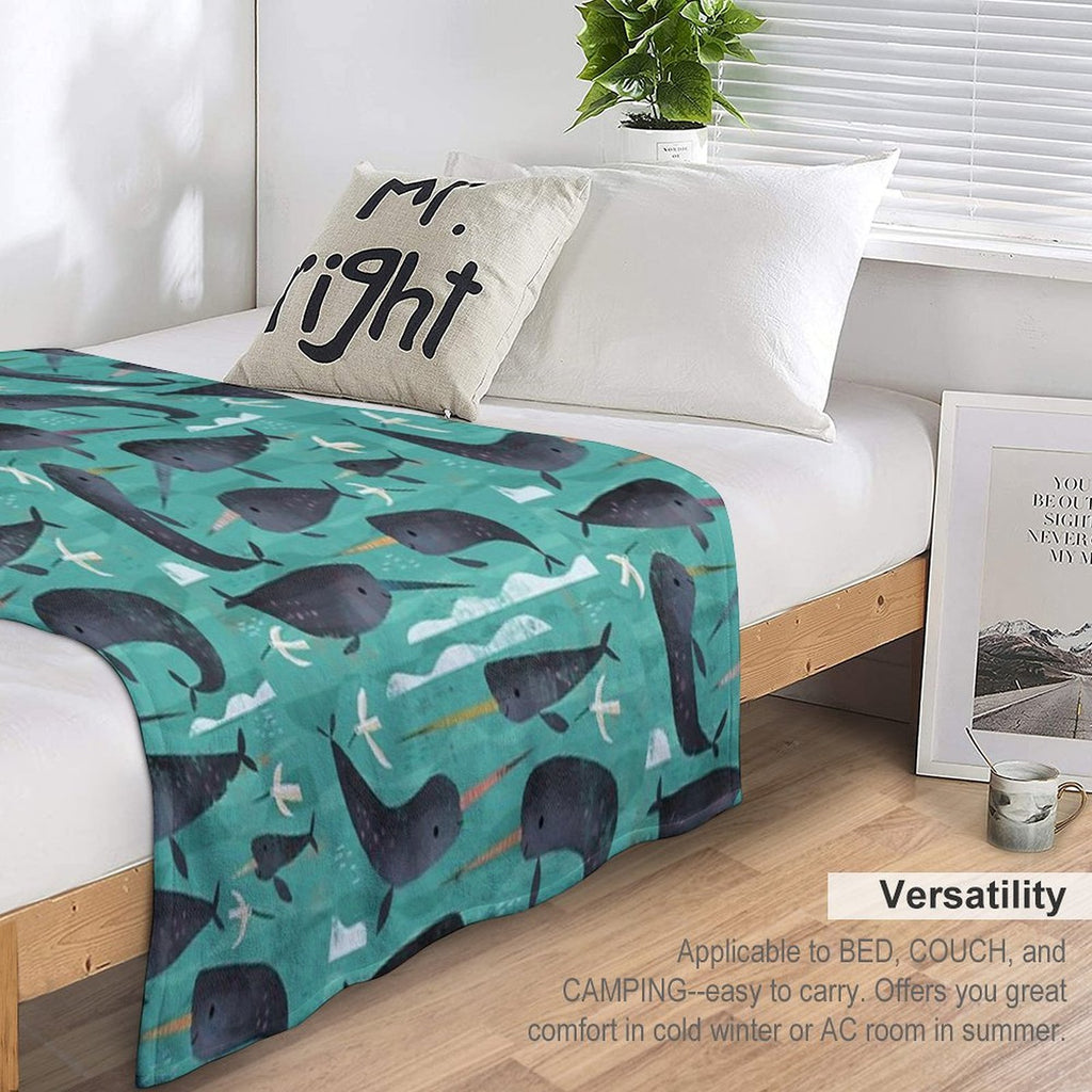Narwhals And Narbirds Premium Throw Blanket
