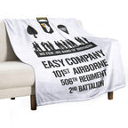 Easy Company - 101st Airborne - 506th Regiment - Band of Brothers Premium Throw Blanket