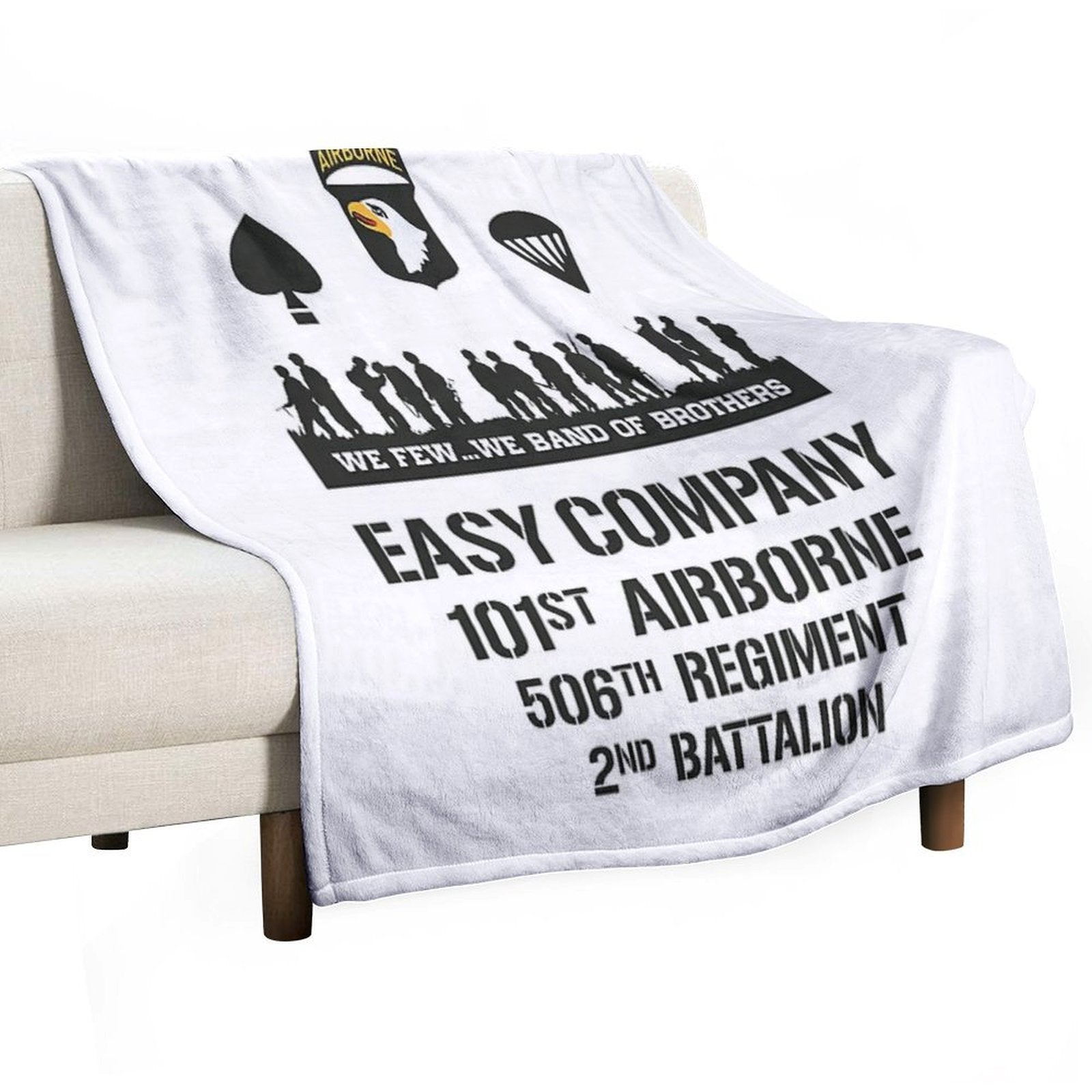 Easy Company - 101st Airborne - 506th Regiment - Band of Brothers Premium Throw Blanket