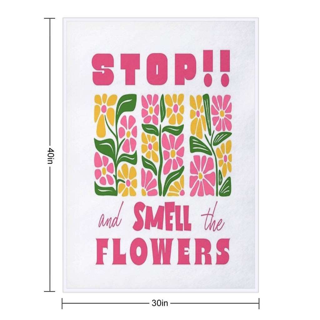 Bohemian Garden Stop And Smell The Flowers All-season Throw Blanket