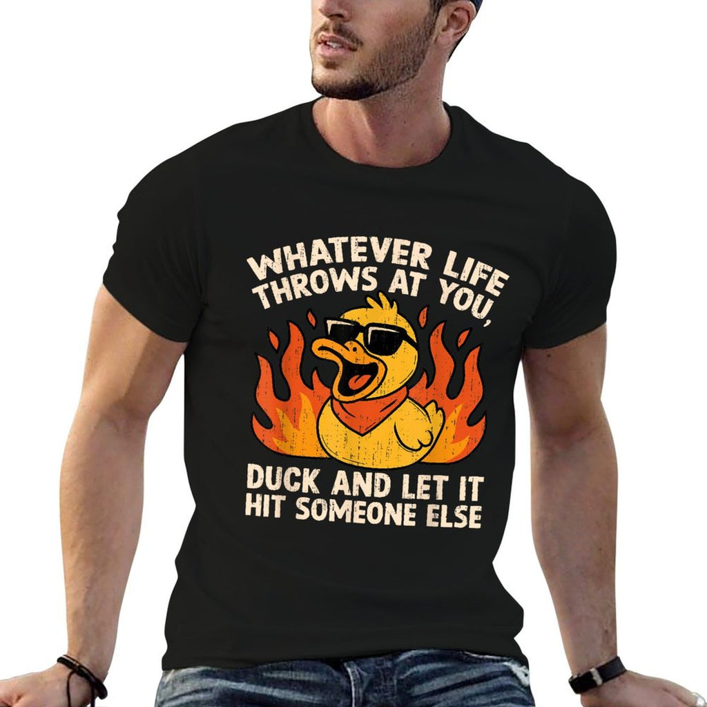 Funny Saying Duck Joke Quote Humor Duck Meme Sarcastic Meme  Polyester Blend T-Shirt