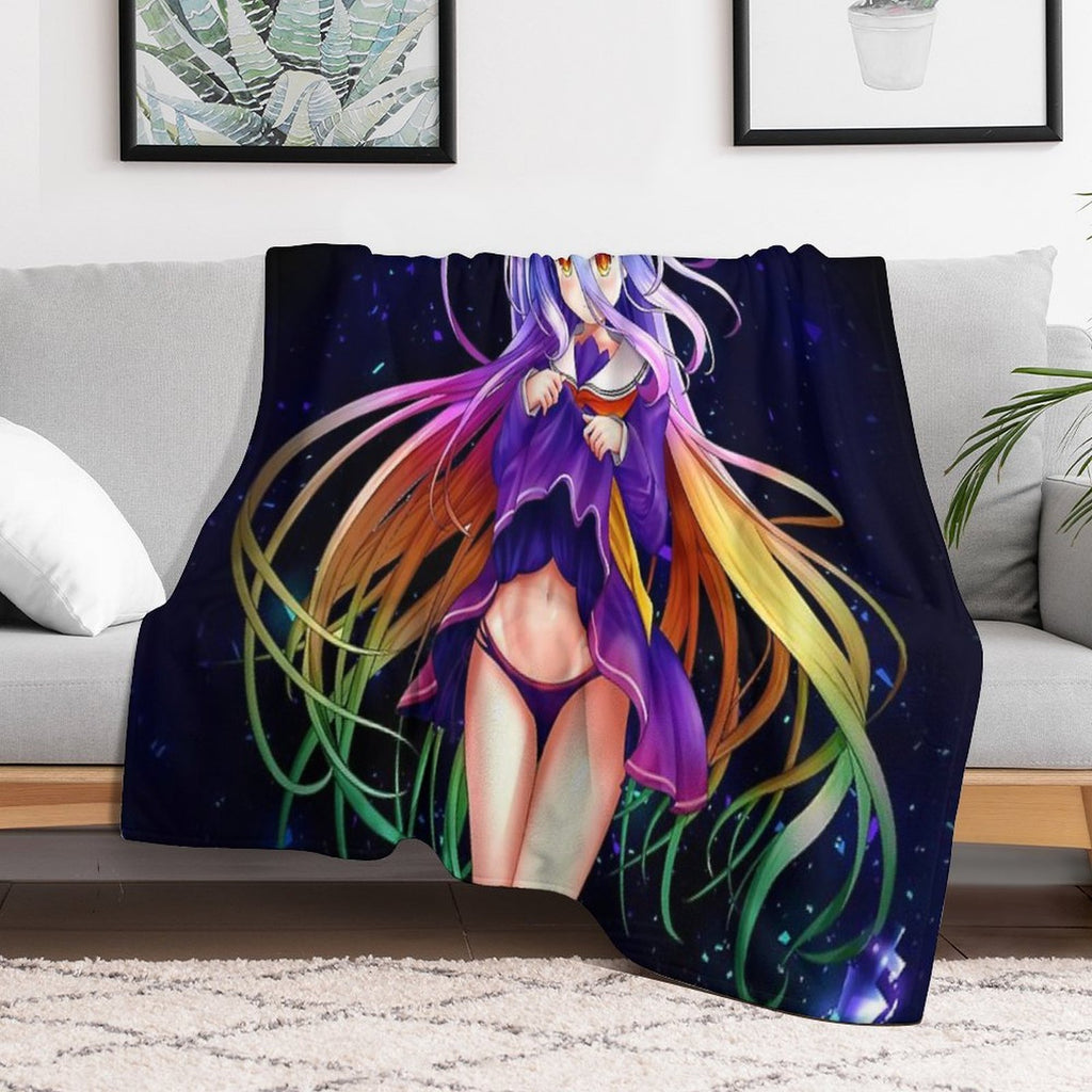 Shiro No Game No Life Drawing For Otaku Wrinkle-free Throw Blanket