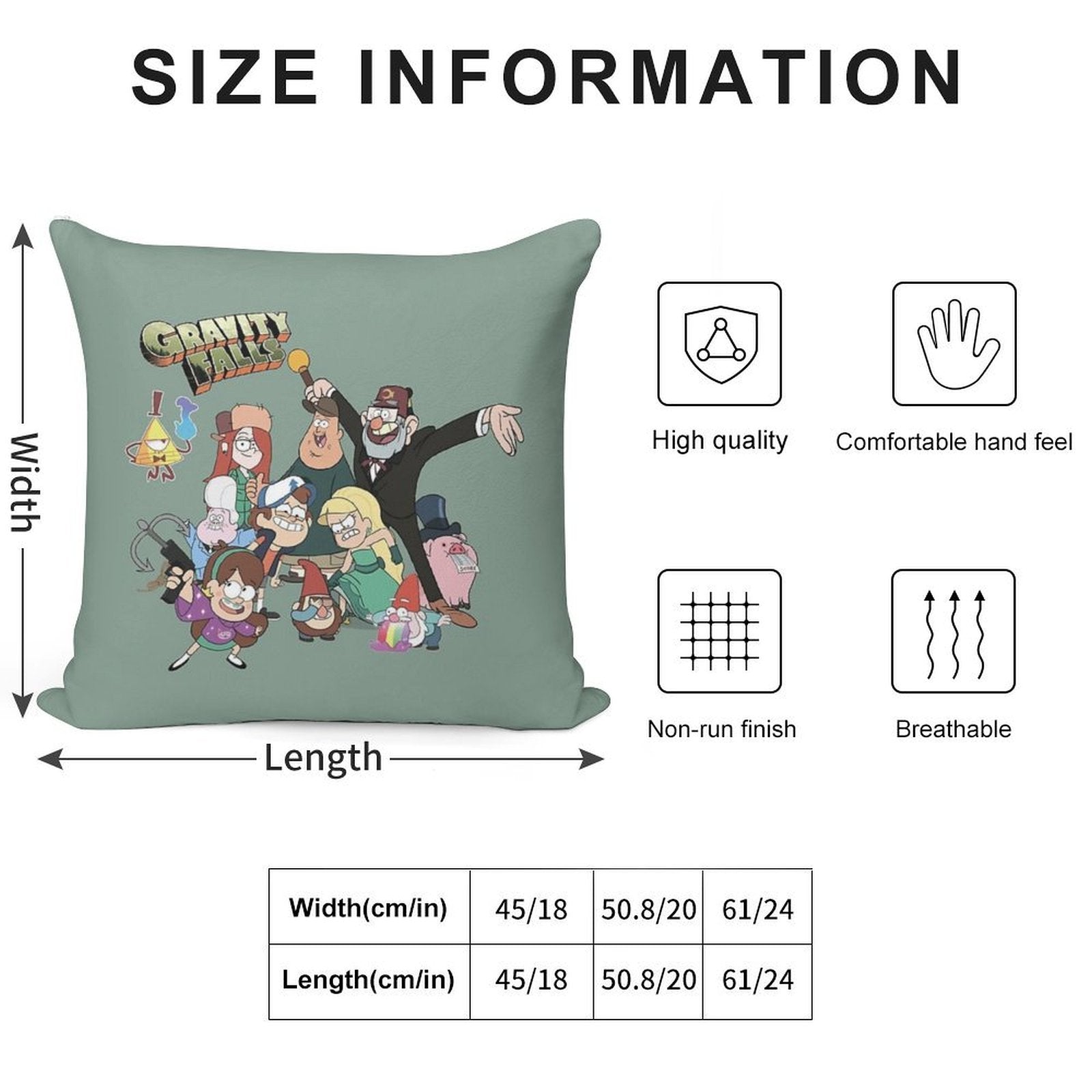 Gravity Falls, Characters from Gravity Falls Soft Ultra-Soft Texture Throw Pillow