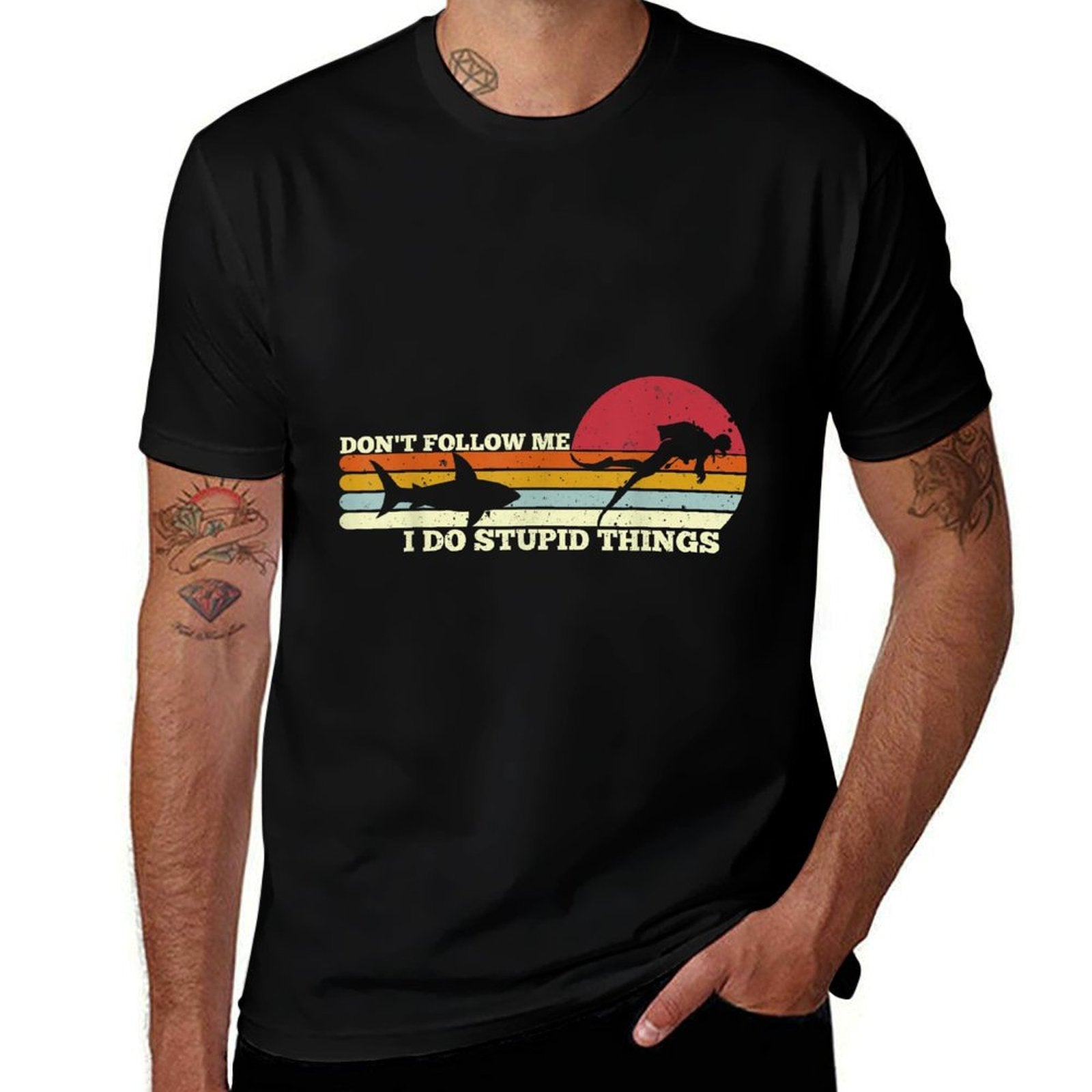 Dont Follow Me I Do Stupid Things Scuba Diving Diver Dive  Affordable Price T-Shirt