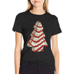 Christmas Tree Frosting Frosted Cake Debbie Snack  Fade-proof Color T-Shirt