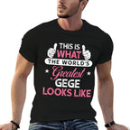 Gege Gift Worlds Greatest Gege  Heathered Texture T-Shirt