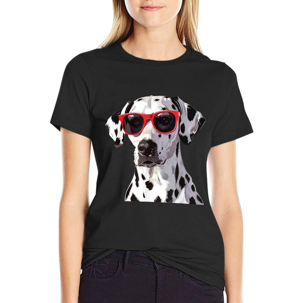 Ödalmatiandog Dalmatian Dog Sunglasses, Small, Black  Versatile T-Shirt