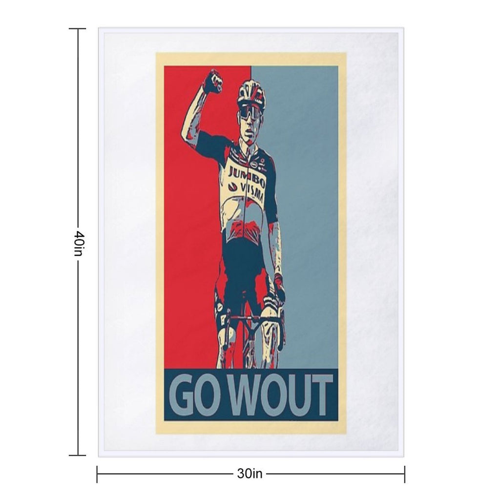 Wout Van Aert Go Wout Durable Throw Blanket