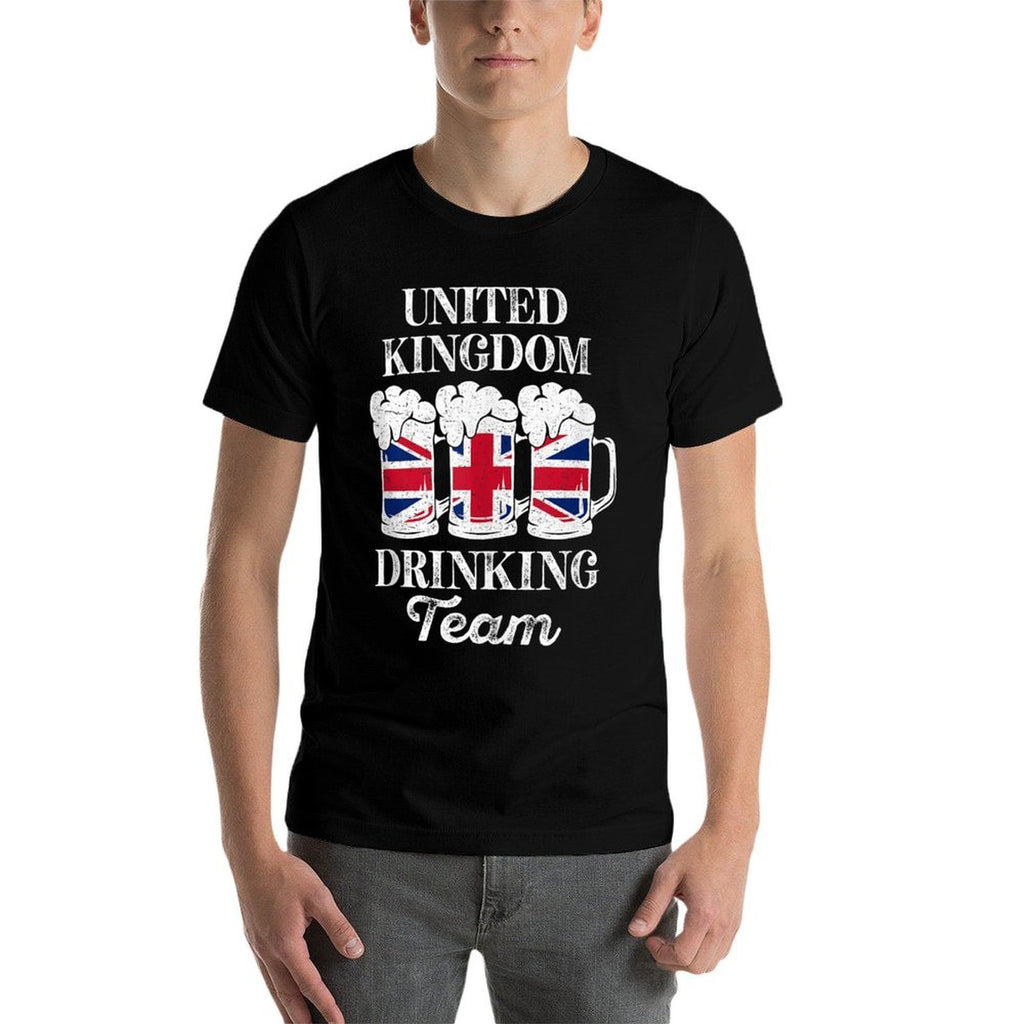 United Kingdom Drinking Team Funny Party British Beer Fest  Heathered Texture T-Shirt