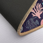 Ocean Animals Fish Coral Octopus Coastal  Long-Lasting Bath Mat