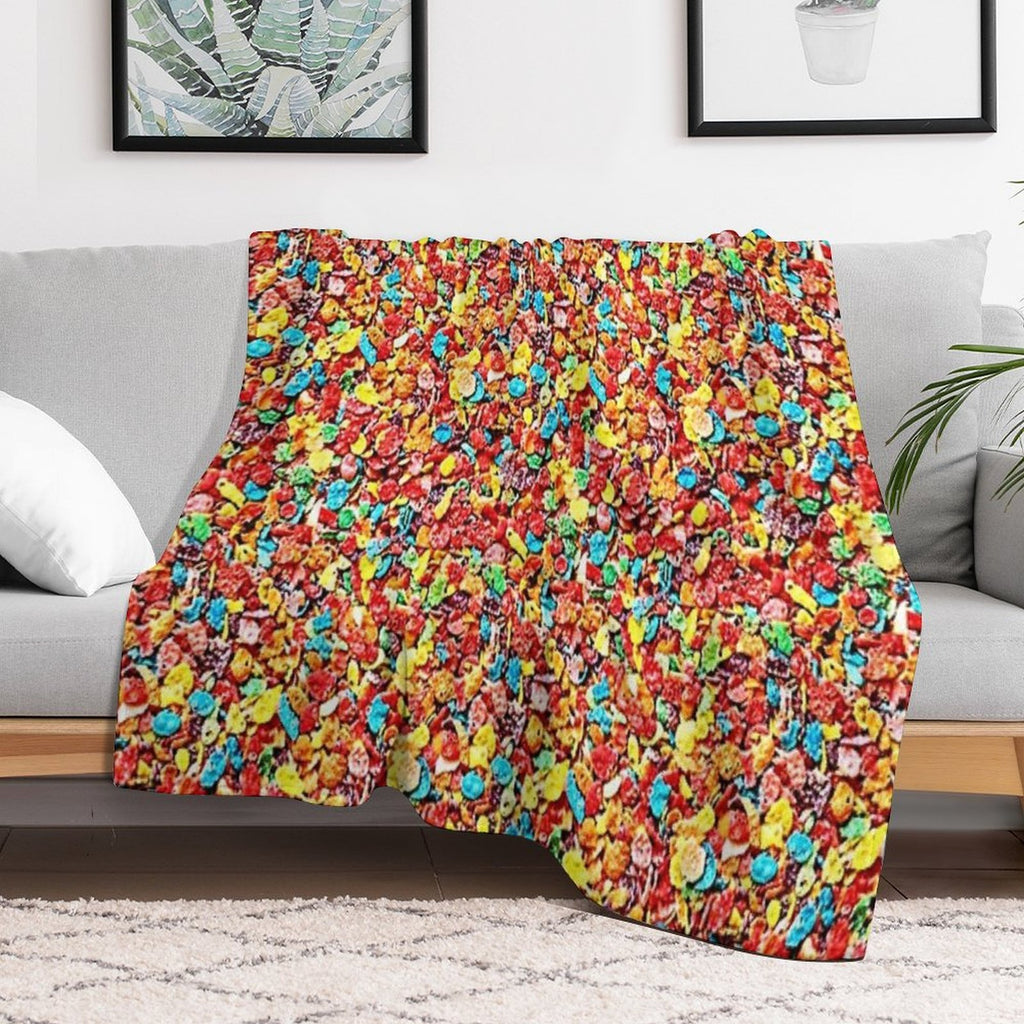 Fruity Cereal Compact Throw Blanket