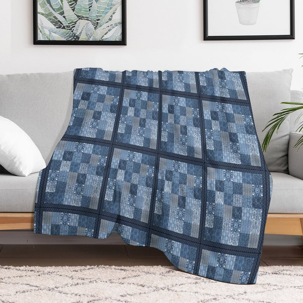 Bohemian Quilt B Premium Throw Blanket