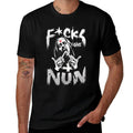 F-cks I Give Nun Dark Humor Gothic Design  Wrinkle-resistant T-Shirt