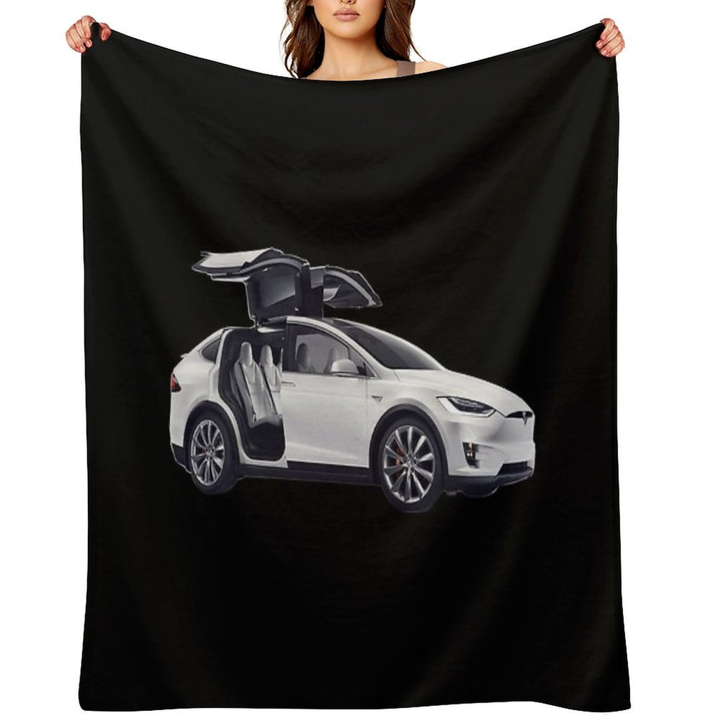 Model X Tesla Motors Sustainable Throw Blanket