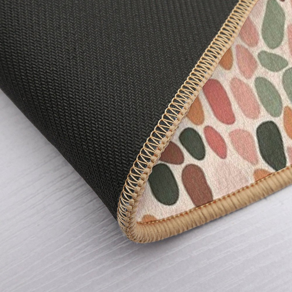 Snake Scales Pattern 03 - Floral Palette  Fade-Resistant Bath Mat