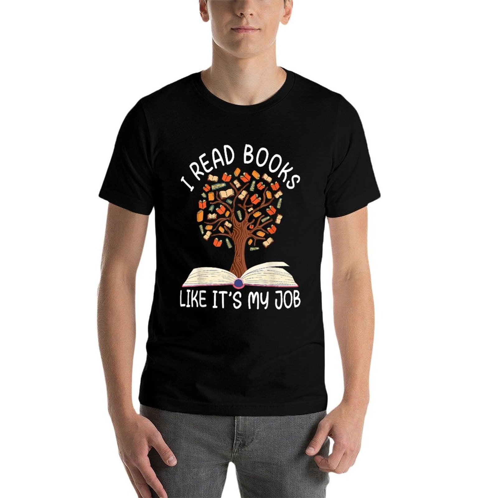 I Read Books Like Its My Job Book Lover Reading Women Men  Odor-resistant T-Shirt